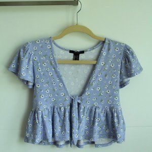 Tie-Front Flowy Crop Top